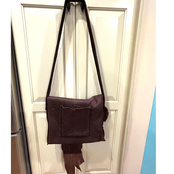 Gabriel Good Artisan Crafted One of a Kind Buffalo Leather Messenger Bag - Picture 4 of 12